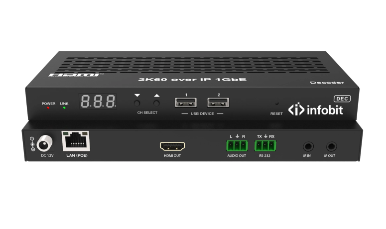 Infobit, iSwitch 265T, Передатчик HDMI 4K H.265 AV через IP, кодер, 1920x1200@ 60 Гц, Tx